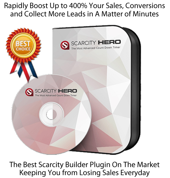 Scarcity Hero Countdown Timer Plugin INSTANT Download!